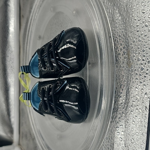 H Gerber Blue Insoled Good Looking Black Dress Shoes For Your Little Boy Sz 0 - Picture 2 of 12